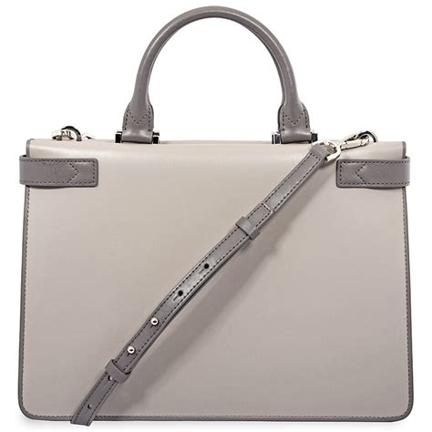 michael kors tatiana grey|Michael Kors Tatiana Medium Leather Satchel .